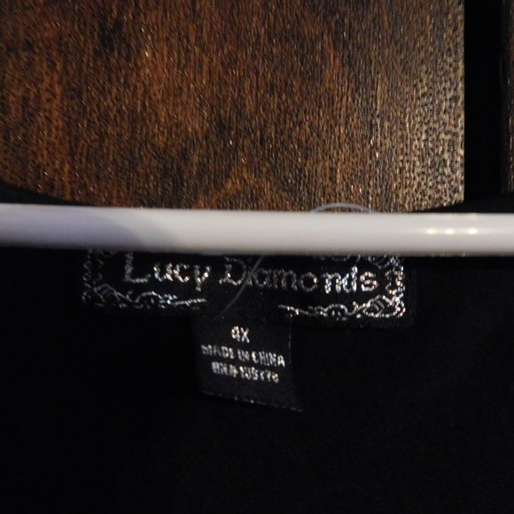 LUCY DIAMONDS BLACK SLEEVELESS COTTON KNIT DRESS - Picture 2 of 4